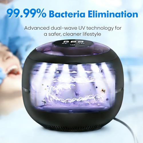 Limpiador Ultrasónico de Retenedores 2026 Mejorado, Baño Dental Inalámbrico 45kHz con Batería de 1800mAh, 4 Temporizadores y Tanque de Acero - imagen 4