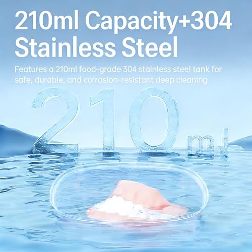 Limpiador Ultrasónico de Retenedores 2026 Mejorado, Baño Dental Inalámbrico 45kHz con Batería de 1800mAh, 4 Temporizadores y Tanque de Acero - imagen 6