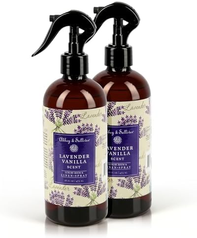 Spray de Lino Abbey & Sullivan, Lavanda y Vainilla, Ambientador y Eliminador de Olores, Paquete de 2, 16 oz - imagen 1