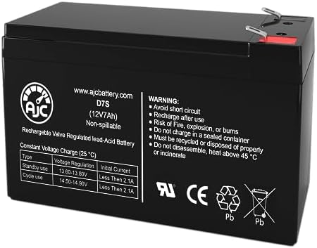Batería AJC Compatible con APC Back-UPS ES 550, 8 Salidas, 550VA BE550R, Batería UPS 12V 7Ah - imagen 1