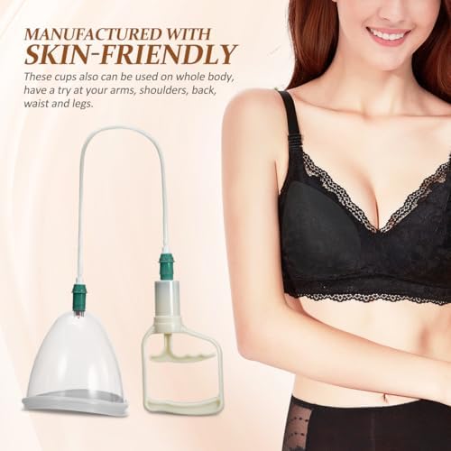 Set de Ventosas de Vacío Ciieeo con Bomba Manual para Masaje, Elevación de Senos y Glúteos, Accesorios para Terapeutas de Masaje, Color Blanco - imagen 5