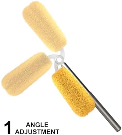 Kit de Limpiadores EHOMGUI con Mango Largo y 2 Cabezas Reemplazables, Duster Lavable con Bolsa de Malla, Herramienta Extensible para Casa y Oficina - imagen 8