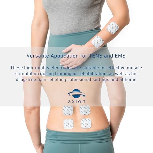 20 Almohadillas Electrodos Axion TENS 2x2'' - Reemplazo con Botón de 3.75mm | Compatibles con Estimuladores Musculares Compex | Reutilizables y - imagen 6