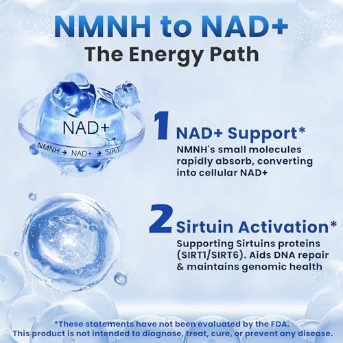 Kinetara NMNH - Suplemento de NMN, NAD+ con Dihidronicotinamida Mononucleótido para Salud Celular, Envejecimiento Saludable y Energía Sostenida, 60 - imagen 6
