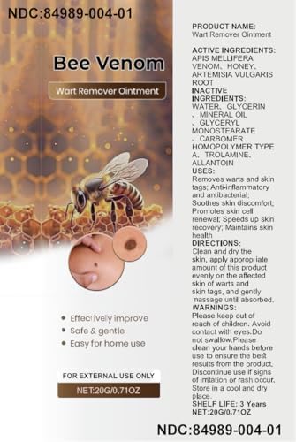Removedor de Verrugas Befada con Veneno de Abeja para Cara y Cuerpo - Acción Rápida con Ácido Salicílico, Fórmula Suave, Tamaño de Viaje (20 g) - imagen 8