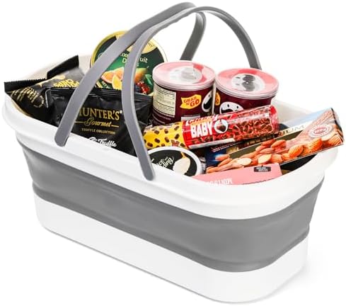 Cubeta Plástica Plegable Yesland con Ruedas, 12L (3.17 Gal) - 2 Piezas, Cubo Rectangular para Limpieza, Lavado de Autos, Pesca y Camping, Gris y Azul - imagen 4