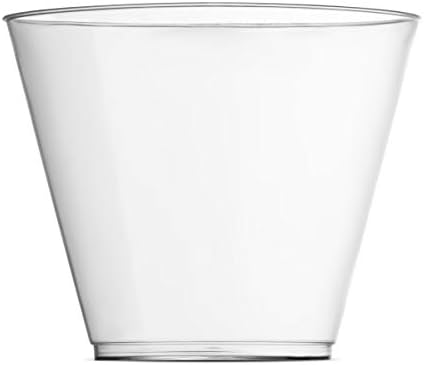 Tazas de Plástico Transparentes Munfix de 9 Oz, 200 Piezas, Vasos Desechables Elegantes para Bodas y Fiestas, Reciclables y Sin BPA - imagen 2