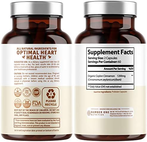N1N Canela de Ceilán Premium 1200mg [100% Orgánica] Suplemento Natural para Apoyar Circulación Saludable, Función Cerebral y Articular, 120 Cápsulas - imagen 2