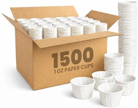 Vasos de Papel Desechables EXITOGLOBAL de 1 oz, 1500 piezas, Tazas para Medicamentos, Vasos para Salsas y Pastillas - imagen 1