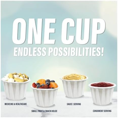 Vasos de Papel Desechables EXITOGLOBAL de 1 oz, 1500 piezas, Tazas para Medicamentos, Vasos para Salsas y Pastillas - imagen 3