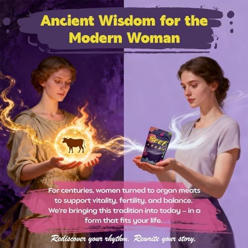 Suplemento de Órganos de Res para Mujeres – Hígado, Riñón, Útero, Corazón – Apoya el Equilibrio Hormonal, Energía y Bienestar – Superalimento Natural - imagen 5