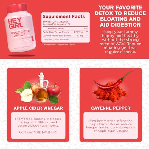 Cápsulas de Vinagre de Manzana con La Madre - 2160mg de Vinagre de Manzana con Pimienta de Cayena - 120 Cápsulas Veganas para Detox, Keto, Digestión - imagen 2