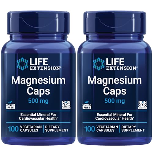 Life Extension Cápsulas de Magnesio, 500 mg, Succinado de Magnesio, Salud del Corazón, Huesos Saludables, Soporte Metabólico - Paquete de Dos - 2 x - imagen 3