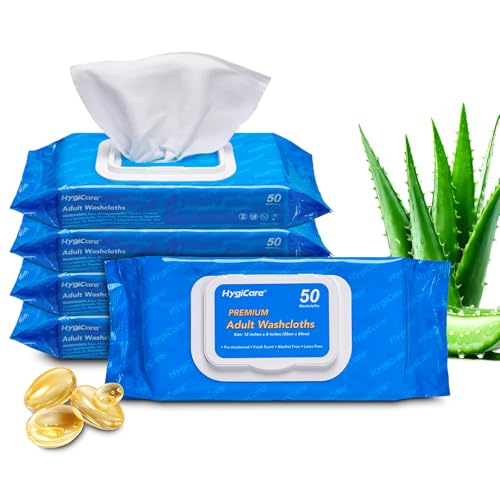 Toallitas Humedas para Adultos HygiCare 250 Piezas con Fragancia Fresca 12x8, Suaves y Resistentes, Ideales para Incontinencia, Clínicas y Viajes - imagen 1