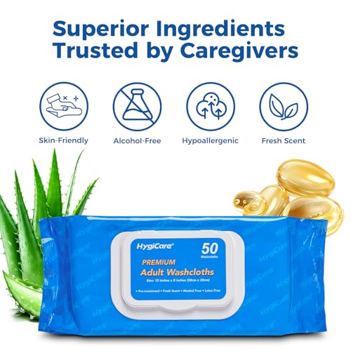 Toallitas Humedas para Adultos HygiCare 250 Piezas con Fragancia Fresca 12x8, Suaves y Resistentes, Ideales para Incontinencia, Clínicas y Viajes - imagen 3
