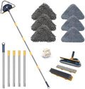 Mopa Limpiadora ShinyDew con Mango Largo, 5 en 1, Incluye 6 Paños de Microfibra Chenille, Limpiador de Ventanas, Cepillo y Duster para Paredes, - imagen 1