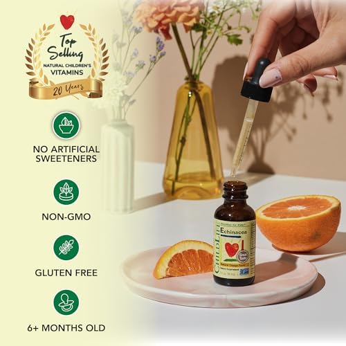 CHILDLIFE ESSENTIALS Echinacea para Niños - Gotas de Echinacea Sin Alcohol, Suplemento Natural para Bebés y Niños - Sabor Naranja, 1 Fl Oz (Paquete - imagen 4