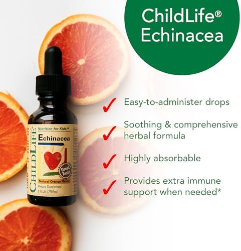 CHILDLIFE ESSENTIALS Echinacea para Niños - Gotas de Echinacea Sin Alcohol, Suplemento Natural para Bebés y Niños - Sabor Naranja, 1 Fl Oz (Paquete - imagen 6