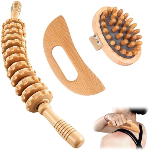 Herramientas de Masaje KintKita para Terapia de Madera 3 en 1, Masajeador de Drenaje Linfático, Esculpe el Cuerpo, Alivio Muscular y Anticelulitis - imagen 1