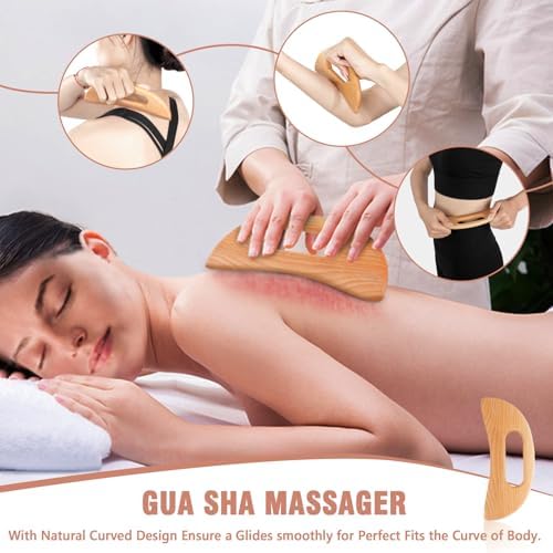 Herramientas de Masaje KintKita para Terapia de Madera 3 en 1, Masajeador de Drenaje Linfático, Esculpe el Cuerpo, Alivio Muscular y Anticelulitis - imagen 4