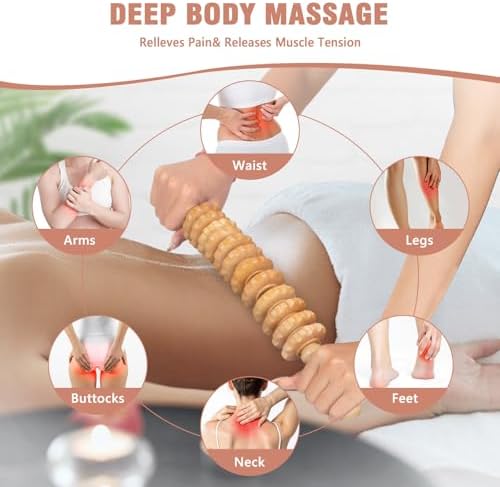 Herramientas de Masaje KintKita para Terapia de Madera 3 en 1, Masajeador de Drenaje Linfático, Esculpe el Cuerpo, Alivio Muscular y Anticelulitis - imagen 7