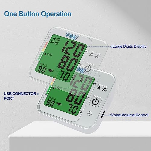 Monitor de Presión Arterial para Uso en Casa; Control de Volumen de Voz Bilingüe (Inglés/Español); Monitor de Presión Arterial para Brazo con - imagen 6