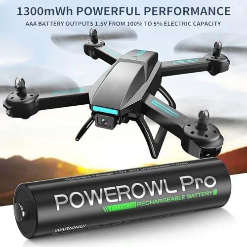 Baterías AAA Recargables POWEROWL 1.5V de Litio con Cargador, Paquete de 8 Baterías de 1300mWh y Cargador Rápido Tipo-C de 8 Ranuras - imagen 7