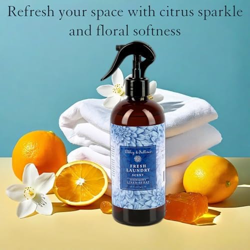 Spray de Lino Abbey & Sullivan, Aroma a Ropa Limpia con Almizcle Floral Verde Fresco, Paquete de 2, 16 oz - imagen 2
