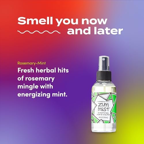 Indigo Wild Zum Mist Spray para Cuerpo y Habitaciones - Aromaterapia con Aceites Esenciales - Aroma Romero-Menta - 4 fl oz (Paquete de 2) - imagen 3