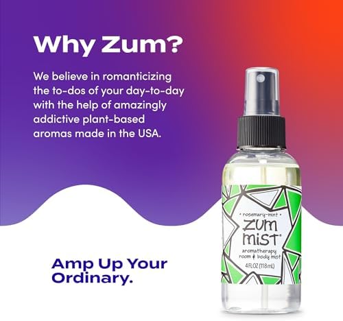 Indigo Wild Zum Mist Spray para Cuerpo y Habitaciones - Aromaterapia con Aceites Esenciales - Aroma Romero-Menta - 4 fl oz (Paquete de 2) - imagen 6
