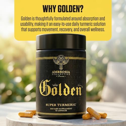 Ambrosia Golden Super Turmeric | Curcumina Bioavailable HydroCurc | Soporte para Estómago, Cerebro y Articulaciones | 765mg de Curcuminoides Activos - imagen 5
