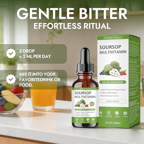 Extracto Líquido de Graviola Simply Sours Orgánico - 5000mg de Hoja y Fruto, Suplemento Sin Azúcar y Sin Gluten, 2 fl oz (60 Porciones) - imagen 2