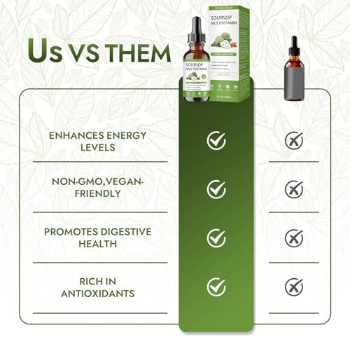 Extracto Líquido de Graviola Simply Sours Orgánico - 5000mg de Hoja y Fruto, Suplemento Sin Azúcar y Sin Gluten, 2 fl oz (60 Porciones) - imagen 6