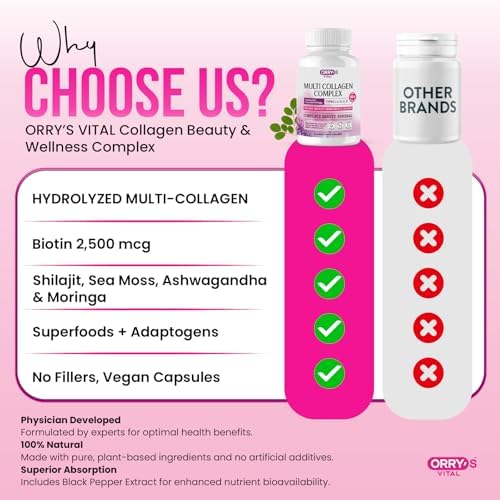 Colágeno Hidrolizado en Péptidos para Mujeres y Hombres – Tipos I, II, III, V, X con Shilajit, Moringa, Ashwagandha, Musgo Marino, Ácido Hialurónico - imagen 4