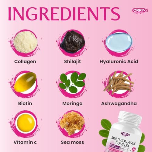 Colágeno Hidrolizado en Péptidos para Mujeres y Hombres – Tipos I, II, III, V, X con Shilajit, Moringa, Ashwagandha, Musgo Marino, Ácido Hialurónico - imagen 5