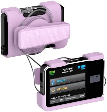 Funda para Bomba de Insulina Heliocean Tandem t:Slim X2 con Clip Giratorio de 360°, Accesorios Holster para t:Slim/t:Slim G4 (Morado) - imagen 1