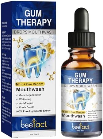 Gotas para Terapia de Encías, Enjuague Bucal de Menta y Veneno de Abeja, 50ML, Regeneración de Encías, Eliminación de Manchas y Mal Aliento - imagen 1