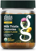 Gomitas de Cardo Mariano de Gaia Herbs - Suplemento Herbal con Antioxidantes para la Salud del Hígado - Sabor Limón - 60 Gomitas Veganas (30 - imagen 1