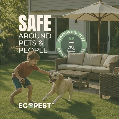 Spray Antipulgón de 22 oz | Insecticida Natural a Base de Plantas para Interiores y Exteriores | Control de Plagas en el Hogar, Seguro para Niños y - imagen 6