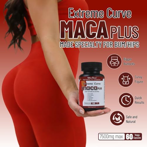 Cápsulas Wins Town Maca Plus, 7500mg Aumentador de Glúteos con Raíz de Maca, Vitaminas para Curvas Extremas de Mujer, 60 Unidades - imagen 2