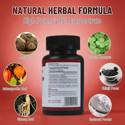 Cápsulas Wins Town Maca Plus, 7500mg Aumentador de Glúteos con Raíz de Maca, Vitaminas para Curvas Extremas de Mujer, 60 Unidades - imagen 4