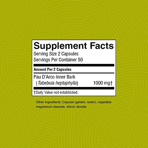 Pau D' Arco de Nature's Sunshine, 100 Cápsulas | Apoya el Sistema Inmunológico, Proporciona Antioxidantes y Asiste en la Desintoxicación Natural - imagen 3