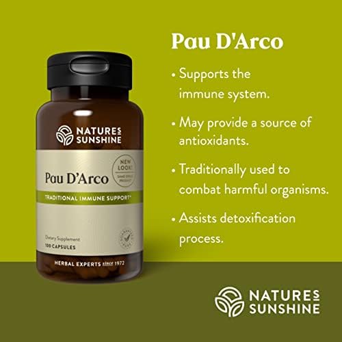 Pau D' Arco de Nature's Sunshine, 100 Cápsulas | Apoya el Sistema Inmunológico, Proporciona Antioxidantes y Asiste en la Desintoxicación Natural - imagen 4