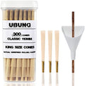 Conos UBUNG Marrón, 300 Piezas King Size Pre-Rollados con Puntas, Papel de Fumar de 4.25 in / 108 mm, Incluye 1 Cargador de Conos y 1 Varilla de - imagen 1