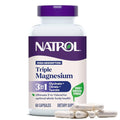 Suplemento Natrol Triple Complejo de Magnesio, Glicinato, Citrato y Taurato 200mg, Alta Absorción, Apoyo para el Bienestar Total, 60 Cápsulas - imagen 1