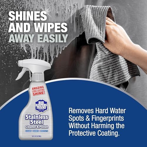 Limpiador y Pulidor de Acero Inoxidable Bar Keepers Friend en Spray (2 x 16 oz) Elimina Huellas Oily, Manchas de Agua Dura y Grasa sin Rayar - imagen 4