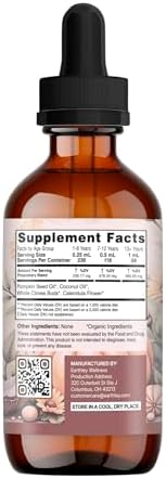 Aceite de Salud Digestiva Earthley Wellness, Soporte Natural para el Sistema Inmunológico, Mezcla Herbal con Clavos y Caléndula (2oz) - imagen 2