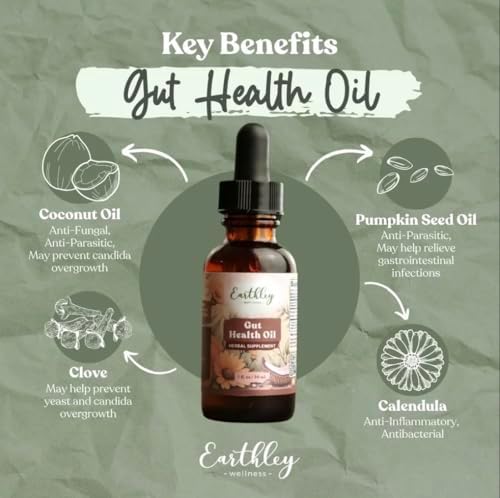Aceite de Salud Digestiva Earthley Wellness, Soporte Natural para el Sistema Inmunológico, Mezcla Herbal con Clavos y Caléndula (2oz) - imagen 4