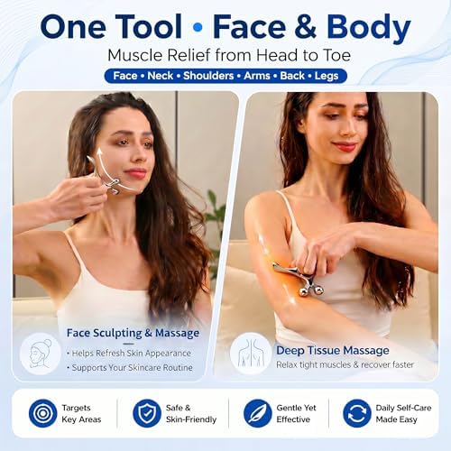 Herramienta de Masaje Trigger Point para Alivio de Dolor TMJ y Masaje de Tejido Profundo, Gua Sha para Cara y Cuerpo, Herramienta Acupresora Thumb - imagen 3
