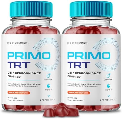 Gomitas Primo TRT, Gomitas Oficiales para Hombres - Máxima Fuerza, Soporte Natural para Salud y Bienestar, Fórmula Avanzada (Paquete de 2) - imagen 1